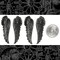 Black Plated Brass Angel Wing Charms- Two Sets of Wing - BB-P09